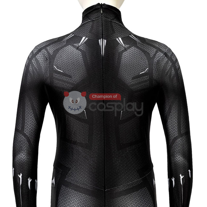 Black Panther Cosplay Costume T'Challa Jumpsuit for Kids