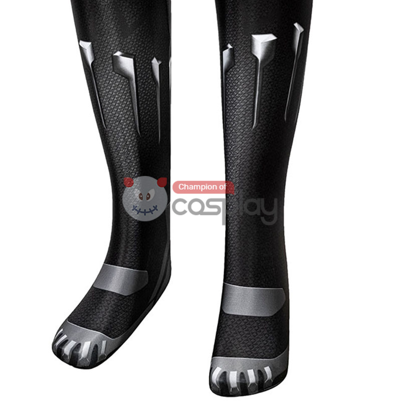 Black Panther Cosplay Costume T'Challa Jumpsuit for Kids
