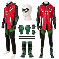 Ready To Ship Knights Robin Red Costume Tim Drake Cosplay Richard Suit