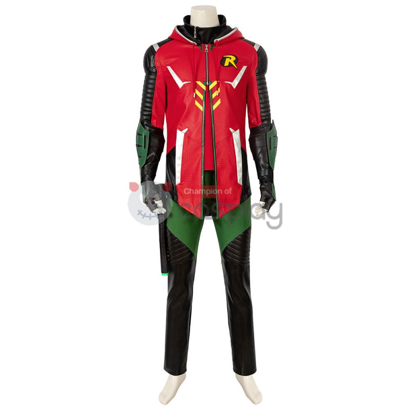 Ready To Ship Knights Robin Red Costume Tim Drake Cosplay Richard Suit