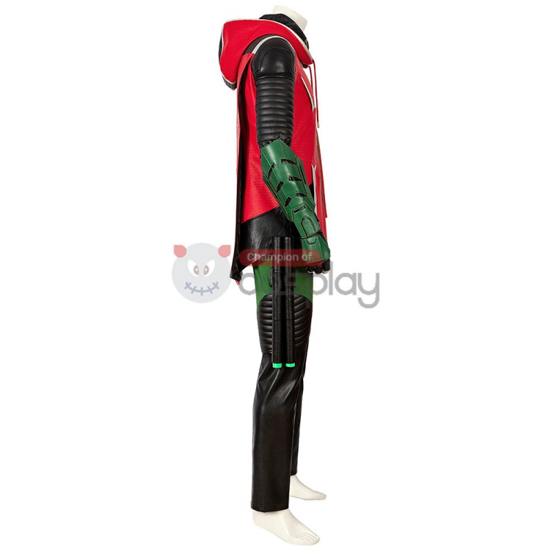 Knights Robin Red Costume Tim Drake Cosplay Richard Suit