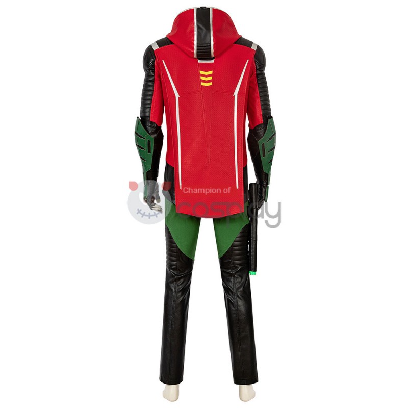 Knights Robin Red Costume Tim Drake Cosplay Richard Suit
