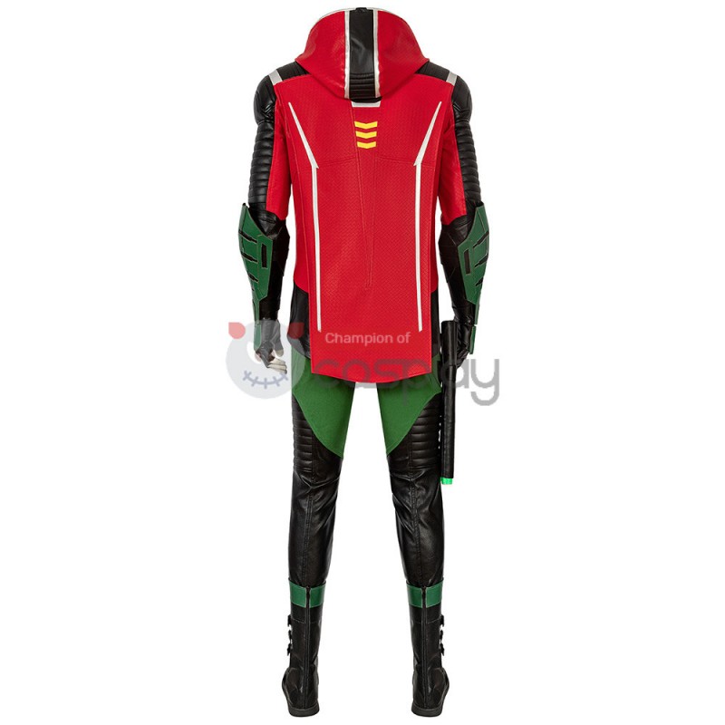 Knights Robin Red Costume Tim Drake Cosplay Richard Suit