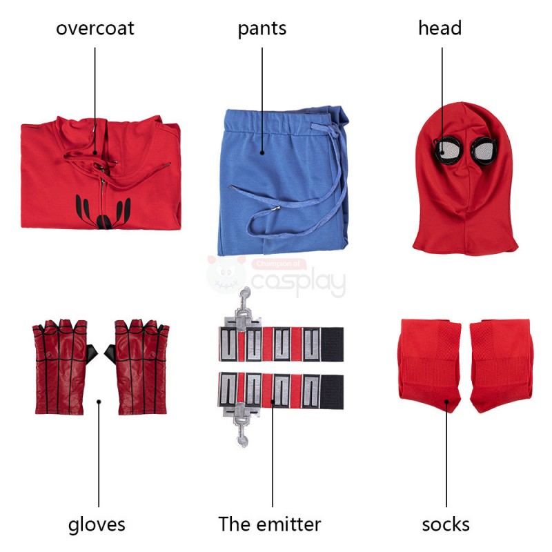 Spiderman Costume Spider-Man Homecoming Peter Parker Cosplay Suit