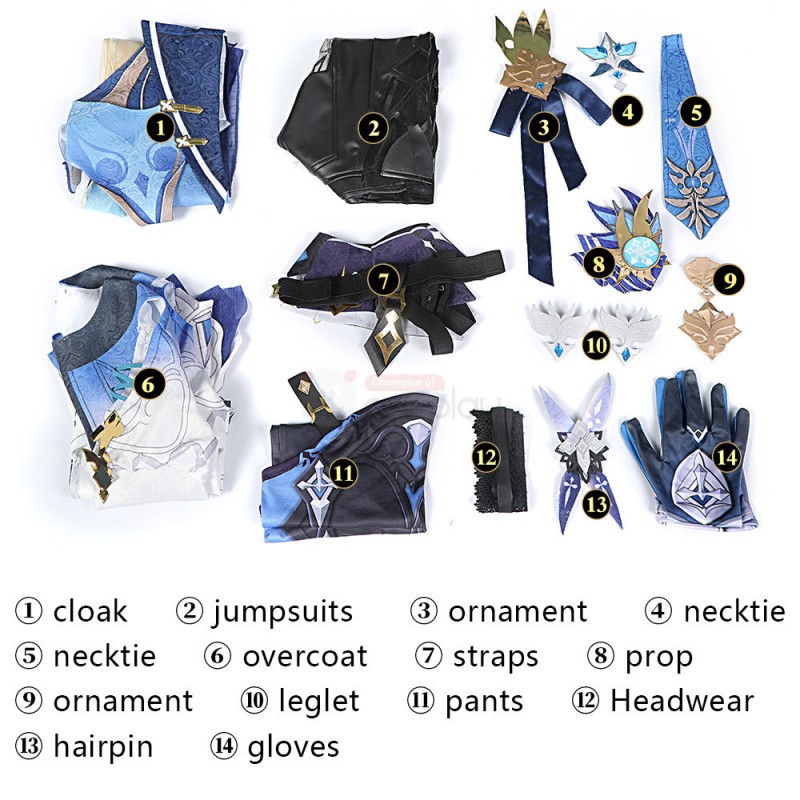 Eula Costume Genshin Impact Cosplay Suit