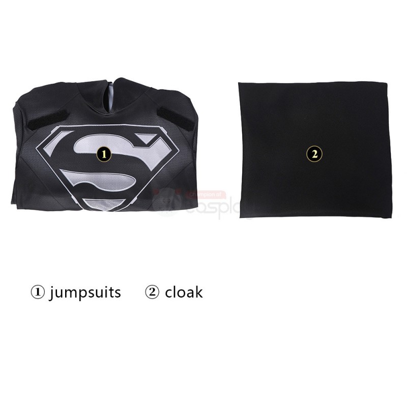 Clark Kent Black Jumpsuit Cosplay Costume
