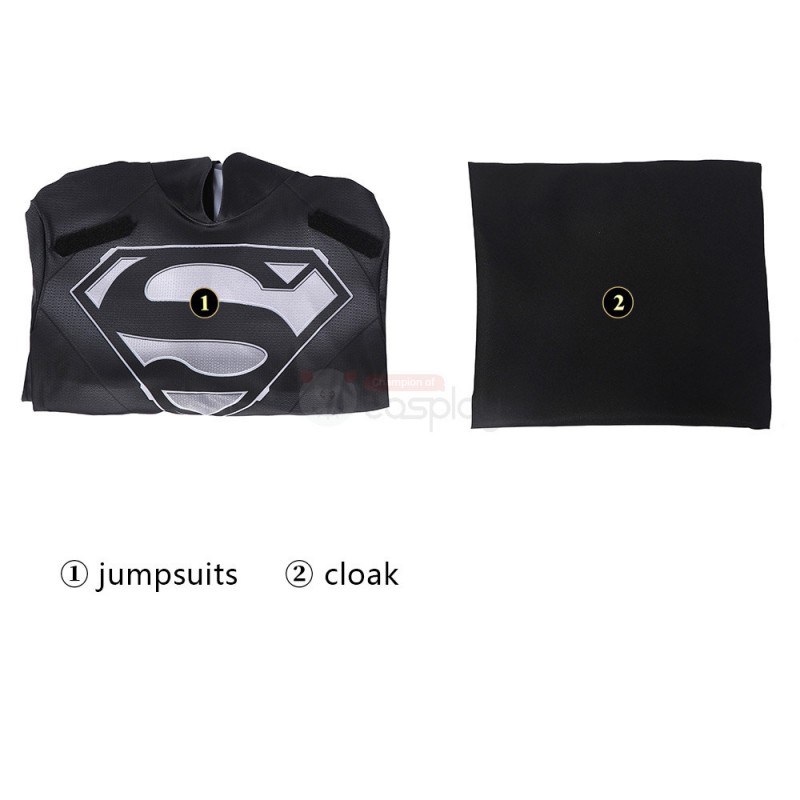 Clark Black Jumpsuit Cosplay Costume