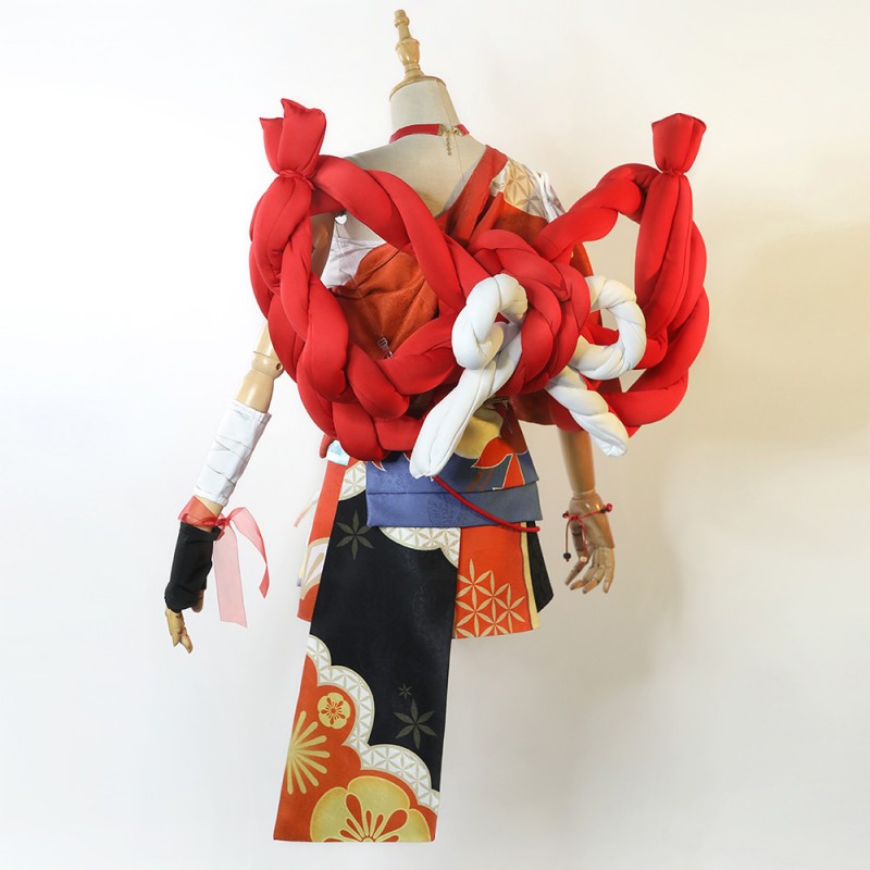 Genshin Impact Yoimiya Cosplay Costume Deluxe Version Full Set