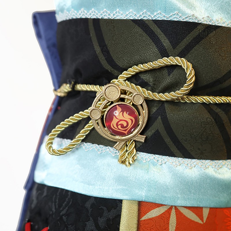 Genshin Impact Yoimiya Cosplay Costume Deluxe Version Full Set