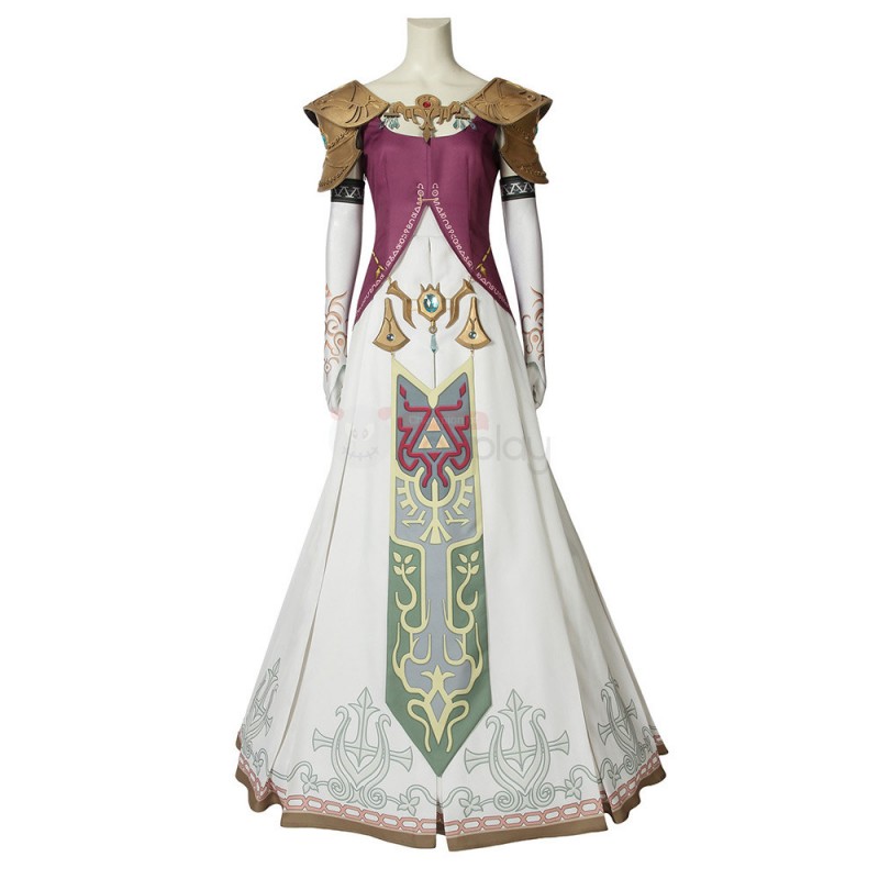 Twilight Princess Zelda Cosplay Costume Sexy Bra Skirt Dress Purple Uniform For Adult Clothing