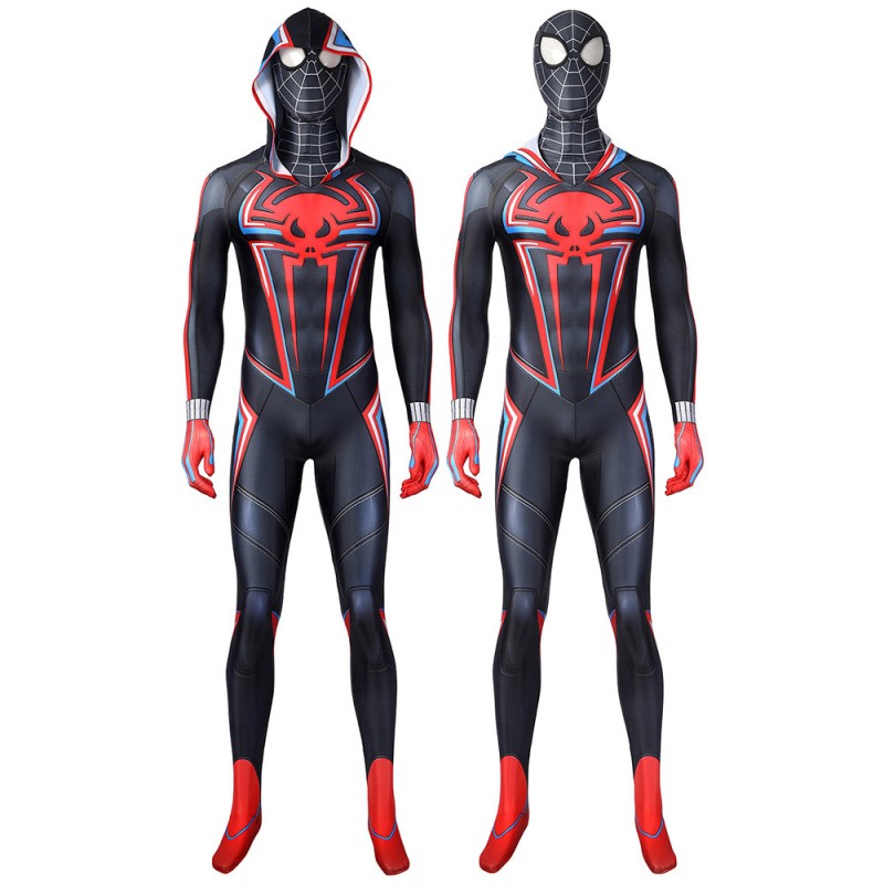 PS5 Miles Morales Spiderman Black Suit Spiderman Costume Adult