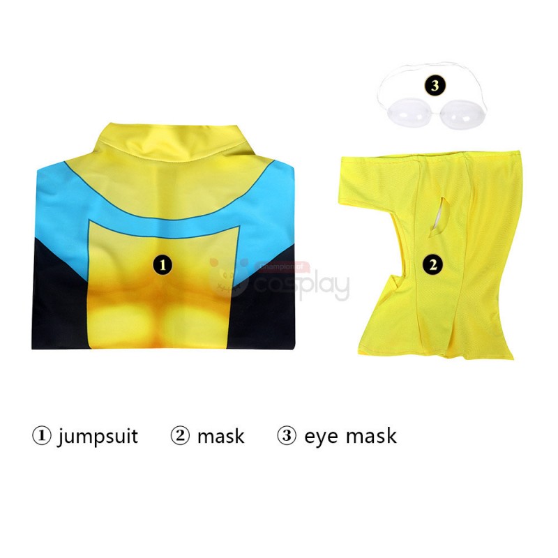 Invincible Mark Grayson Suit Zentai Halloween Cosplay Costume