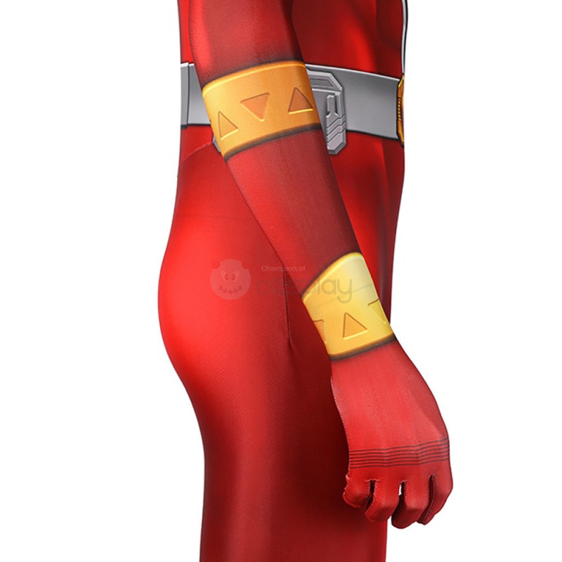Red Power Ranger Suit Koh Ryusoulger Red Ranger Cosplay Zentai