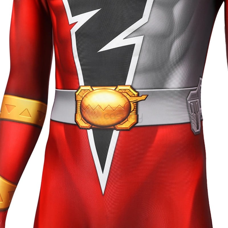 Red Power Ranger Suit Koh Ryusoulger Red Ranger Cosplay Zentai ...