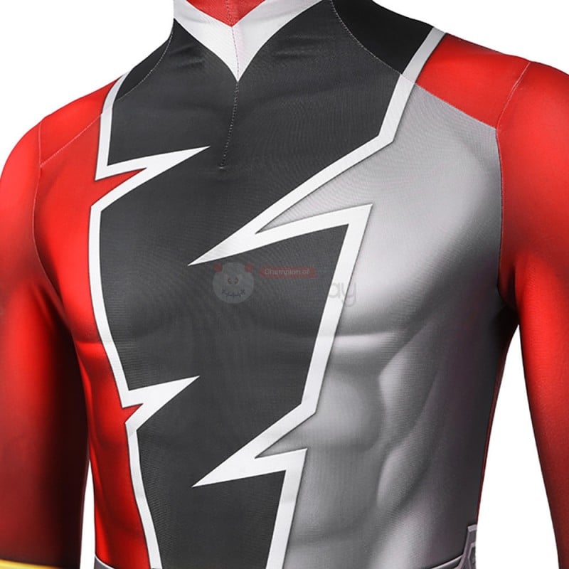 Red Power Ranger Suit Koh Ryusoulger Red Ranger Cosplay Zentai ...