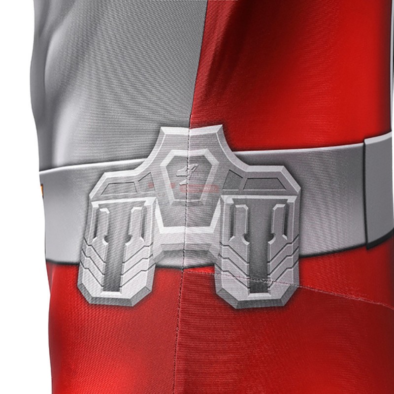 Red Power Ranger Suit Koh Ryusoulger Red Ranger Cosplay Zentai