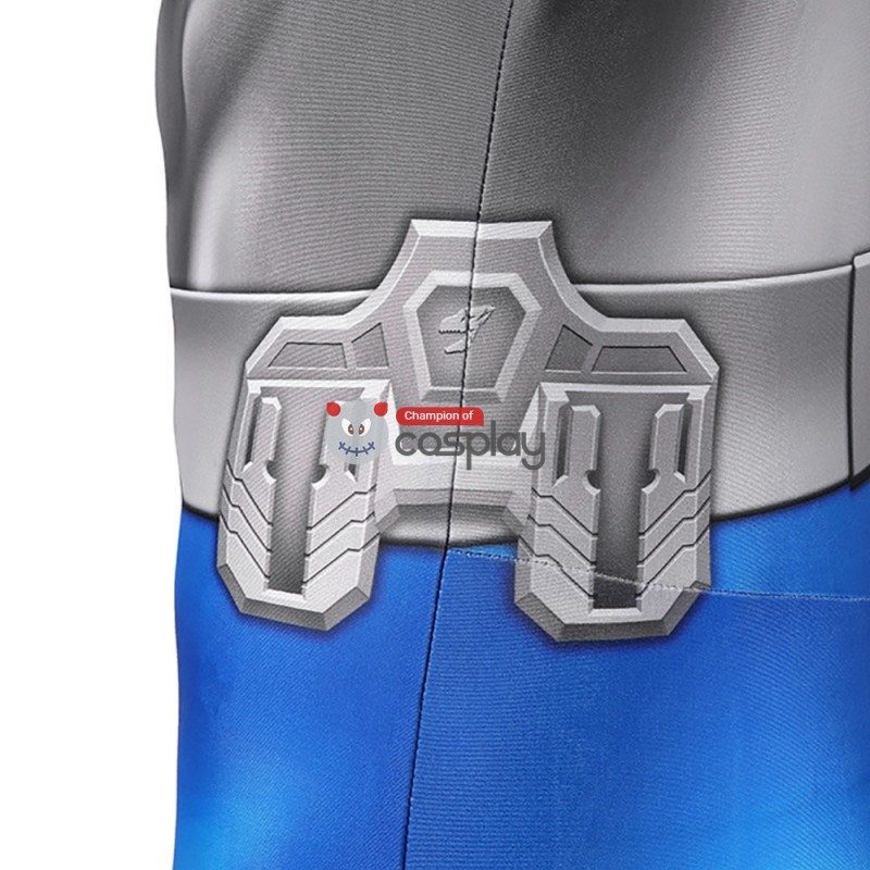 Blue Power Rangers Costume Kishiryu Sentai Ryusoulger Blue Solider Melto Cosplay Suit