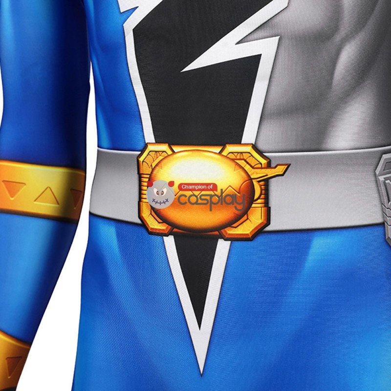 Blue Power Rangers Costume Kishiryu Sentai Ryusoulger Blue Solider Melto Cosplay Suit