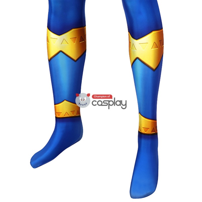 Blue Power Rangers Costume Kishiryu Sentai Ryusoulger Blue Solider Melto Cosplay Suit