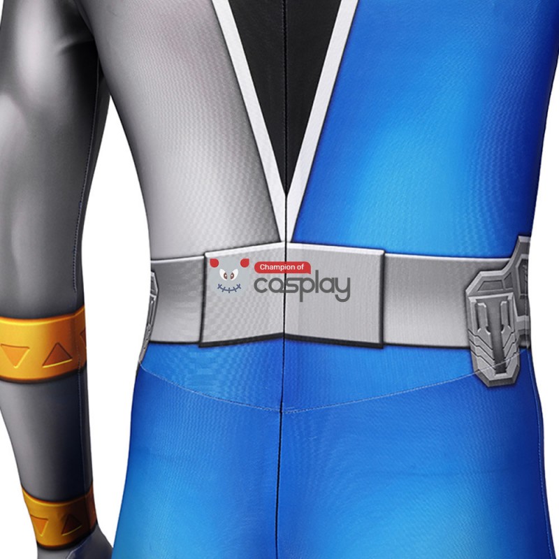 Blue Power Rangers Costume Kishiryu Sentai Ryusoulger Blue Solider Melto Cosplay Suit