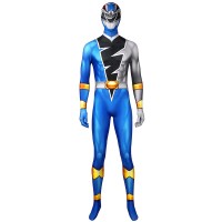 Blue Power Rangers Costume Kishiryu Sentai Ryusoulger Blue Solider Melto Cosplay Suit