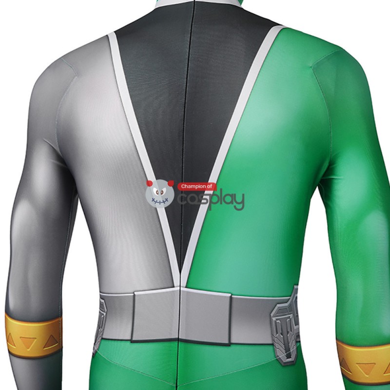 Power Rangers Green Costume Kishiryu Sentai Ryusoulger Green Solider Towa Cosplay Suit