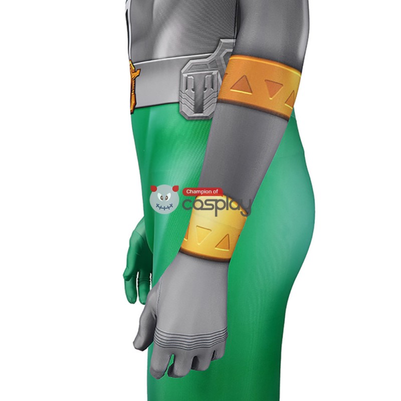 Power Rangers Green Costume Kishiryu Sentai Ryusoulger Green Solider Towa Cosplay Suit