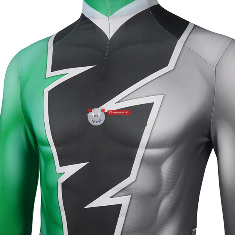 Power Rangers Green Costume Kishiryu Sentai Ryusoulger Green Solider Towa Cosplay Suit
