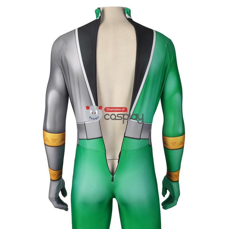 Power Rangers Green Costume Kishiryu Sentai Ryusoulger Green Solider Towa Cosplay Suit