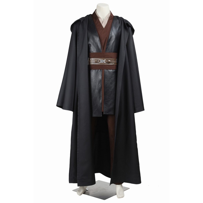Star Wars Jedi Knight Anakin Skywalker Cosplay Costume Uniform Brown Suit