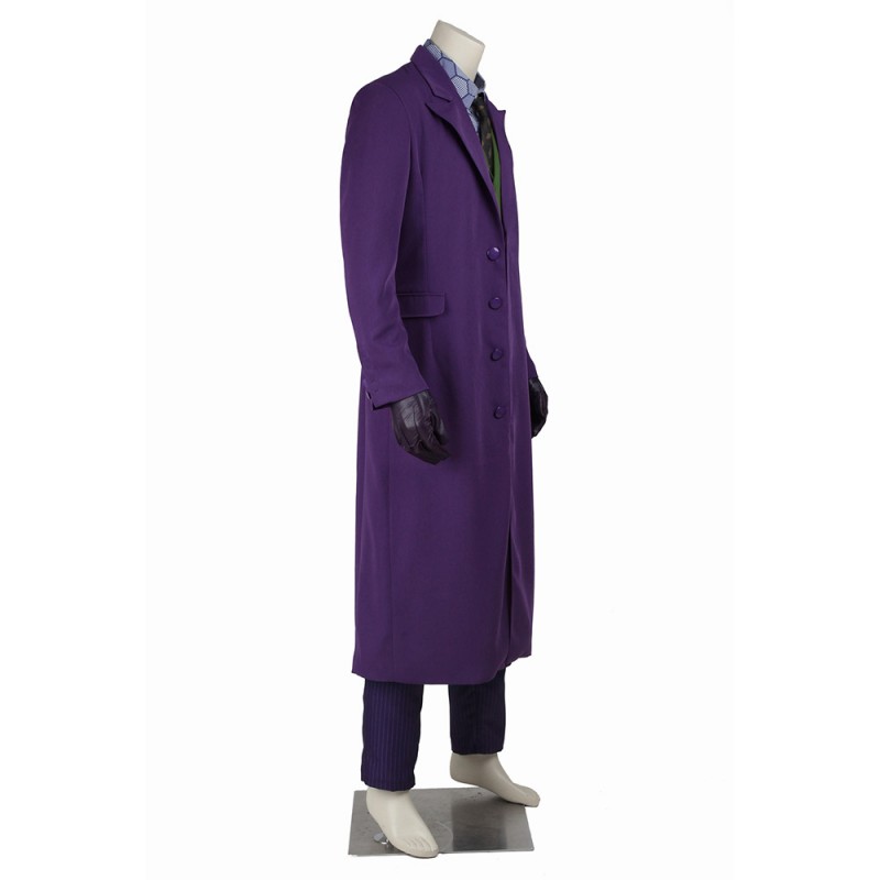 Heath Ledger Halloween Costume Black Knight Purple Cosplay Suit Improved Version