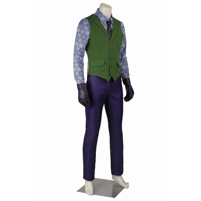 Heath Ledger Halloween Costume Black Knight Purple Cosplay Suit Improved Version