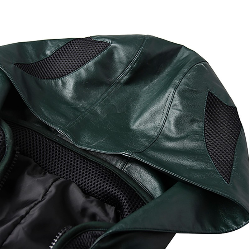 Oliver Queen Costume Green Leather Cosplay Suit