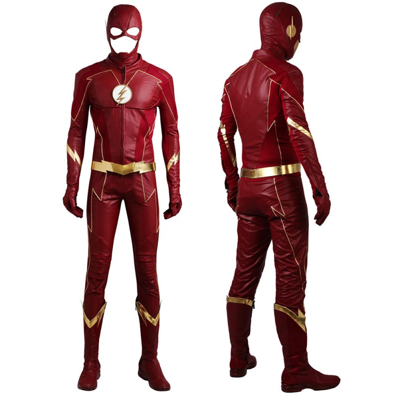 TF S4 Barry Allen Red Halloween Cosplay Costume Improved Version