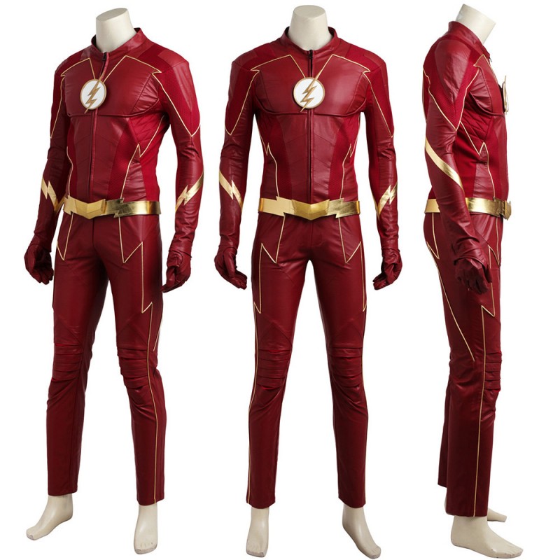 TF S4 Barry Allen Red Halloween Cosplay Costume Improved Version