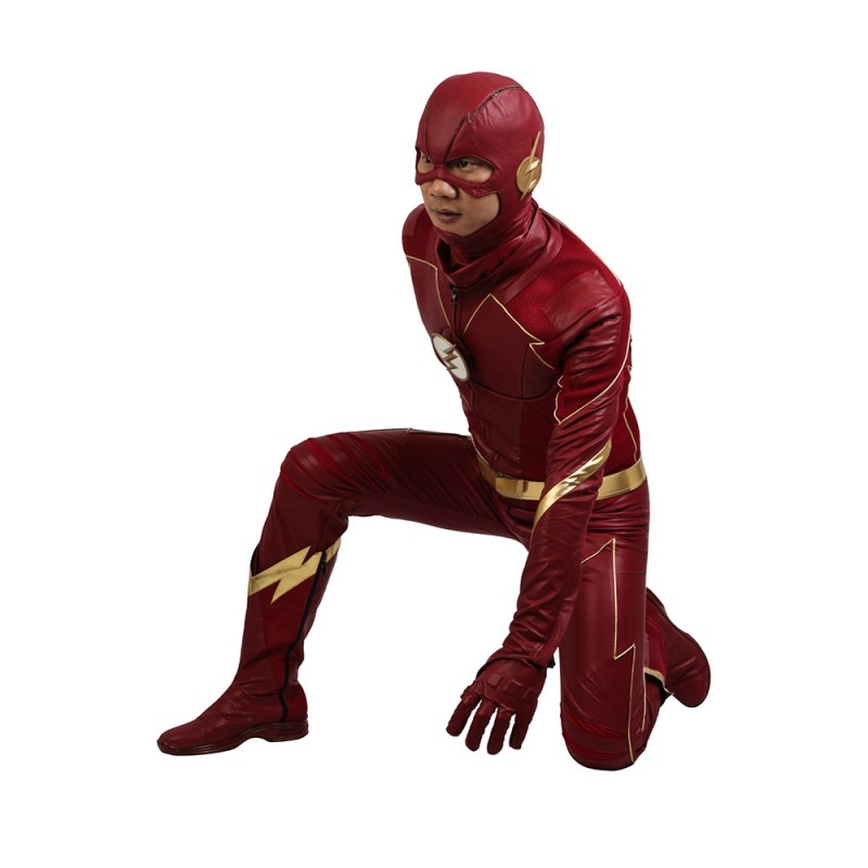 TF S4 Barry Allen Red Halloween Cosplay Costume Improved Version