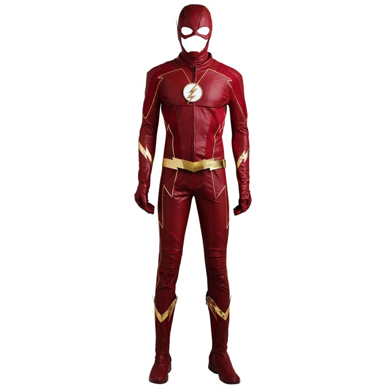 TF S4 Barry Allen Red Halloween Cosplay Costume Improved Version