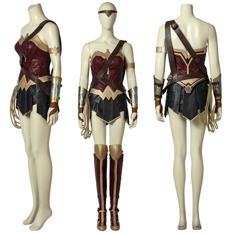 Diana Prince Wonder Woman Cosplay Costume Upgraded Version Full Set Suits
