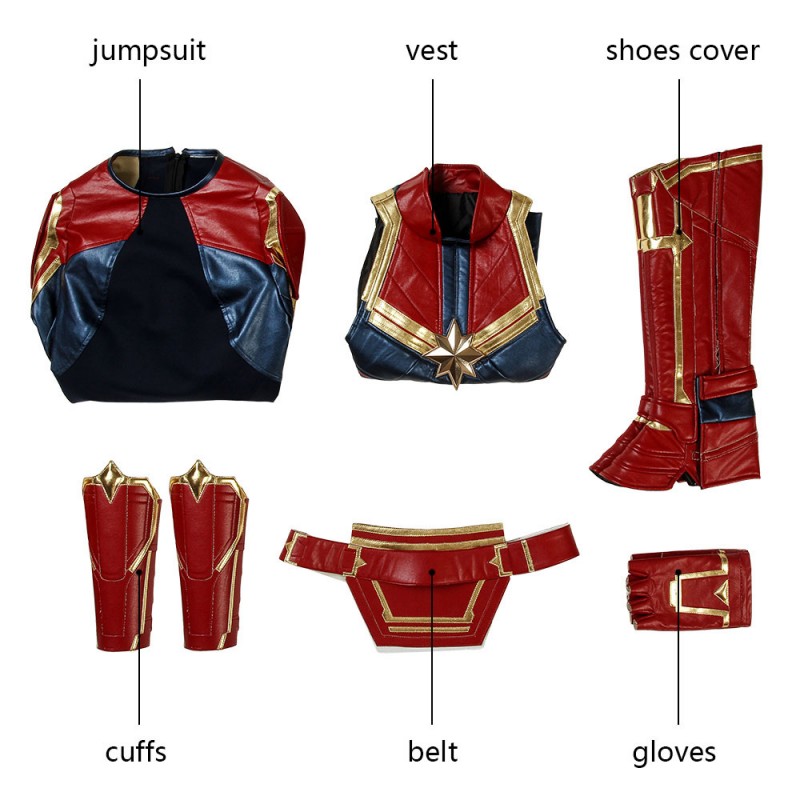 Movie Captain Marvel Carol Danvers Cosplay Costume