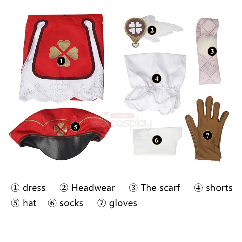 Genshin Impact Cosplay Suits Klee Cosplay Costumes