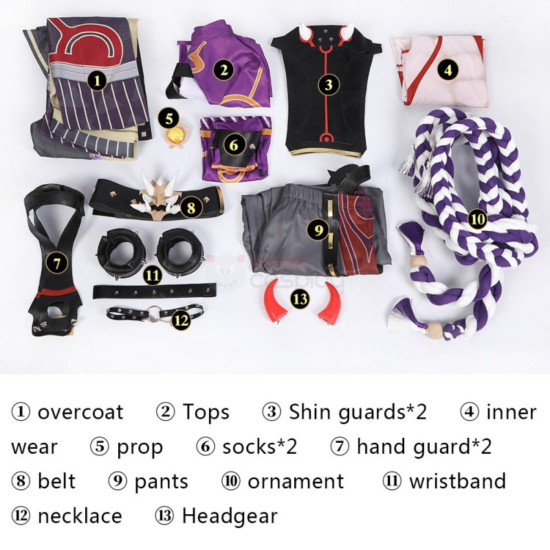 Genshin Impact Atataki Itto Cosplay Costumes