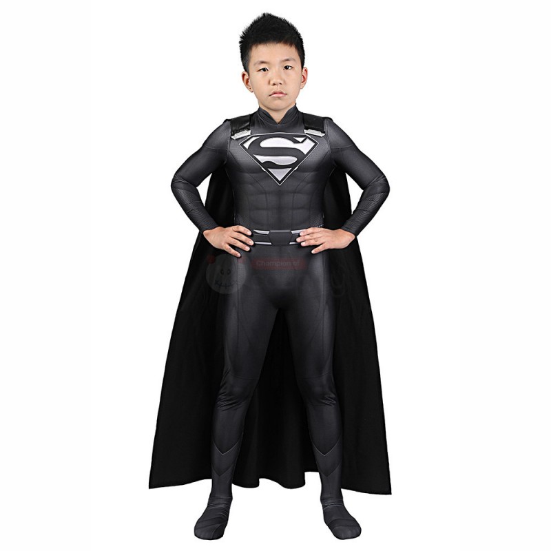 Kids Crisis on Infinite Earths Superman Kal-El Clark Kent Cosplay Costume