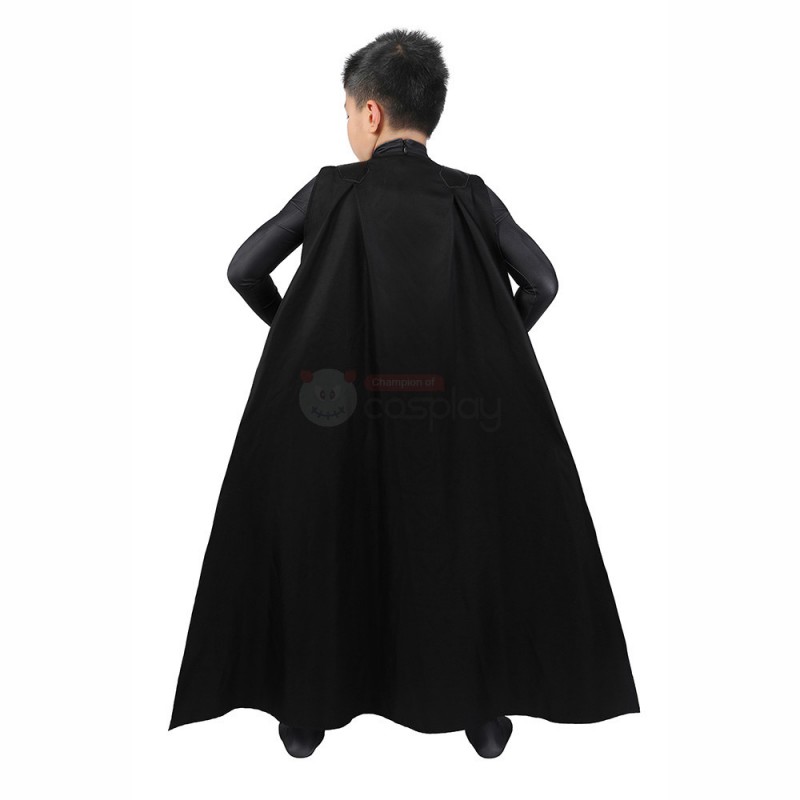 Children Clark Bodysuit Black Bat Cosplay Costume