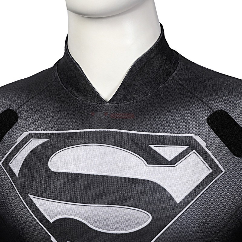 Kids Clark Kent Bodysuit Superhero Halloween Black Cosplay Costume