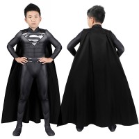 Children Clark Bodysuit Black Bat Cosplay Costume