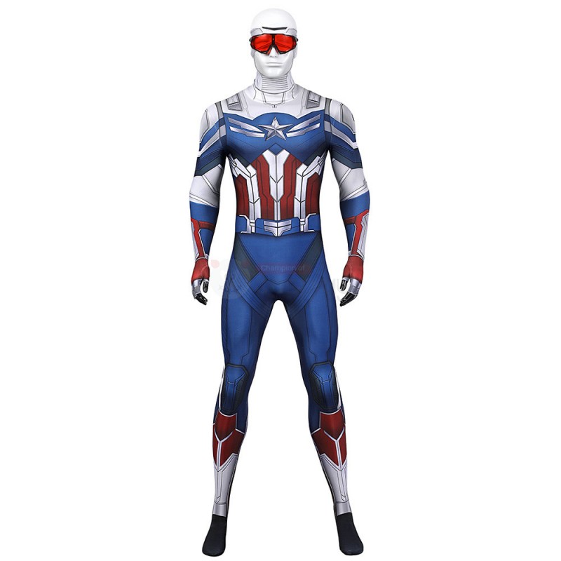 Captain America Sam Wilson Jumpsuit New The Falcon and the Winter Soldier Cosplay Costumes for Adult