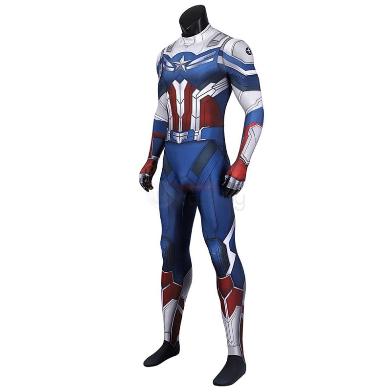 Captain America Suit Classic Captain America Jumpsuit Cosplay Costumes
