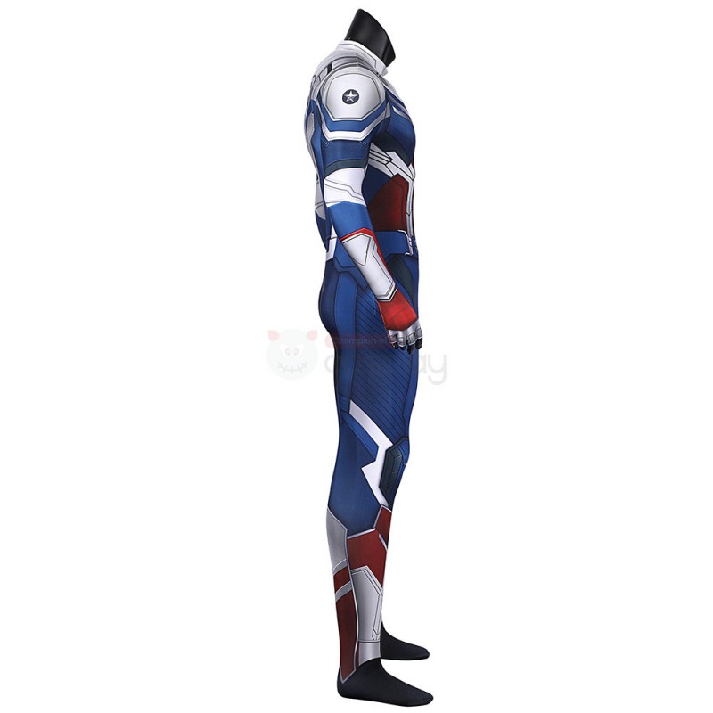Captain America Sam Wilson Jumpsuit New The Falcon and the Winter Soldier Cosplay Costumes for Adult