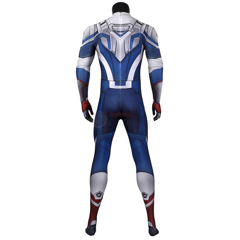 Captain America Sam Wilson Jumpsuit New The Falcon and the Winter Soldier Cosplay Costumes for Adult