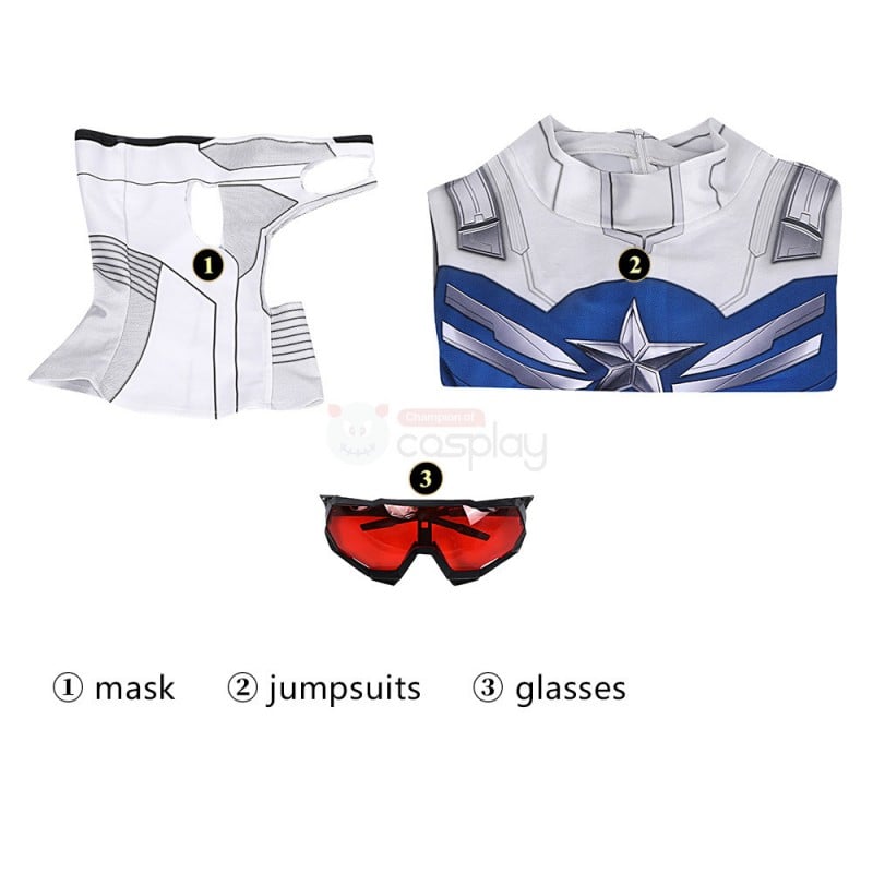 Captain America Suit Classic Captain America Jumpsuit Cosplay Costumes